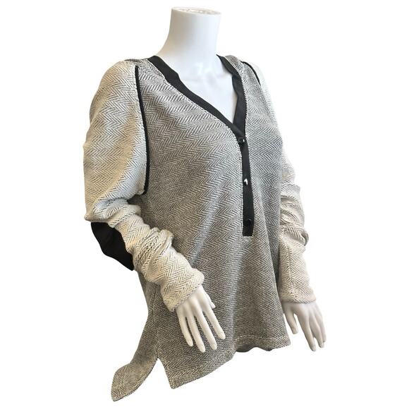 #T3 NU CONSTRUCTION Tweed Hooded Pullover SZ M $128 - Picture 9 of 10